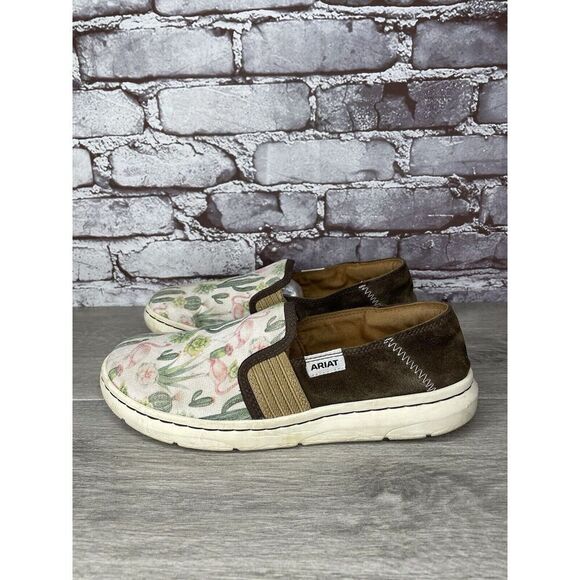 Ariat Ryden Cactus Flamingo Print Slip On Casual Shoes Women’s Sz 8.5B US/39EU - Picture 9 of 16